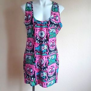 Sourpuss Pink Fink Tank Dress Size XXL